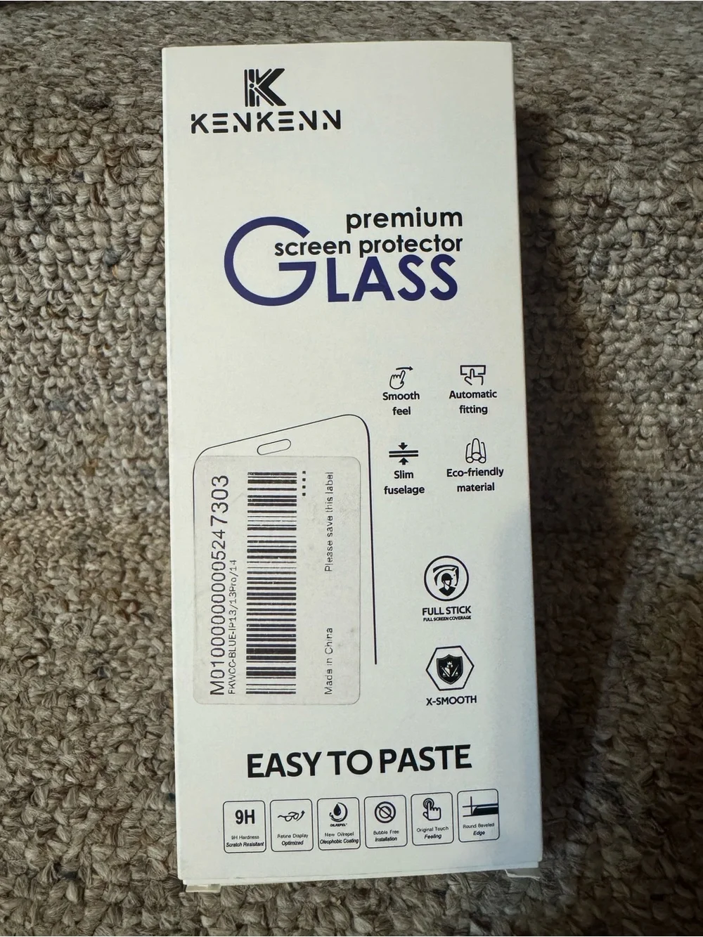 Kenkenn White Premium Tempered Glass Screen Protector